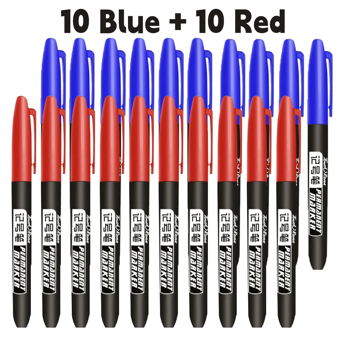 6 PCS Permanent Marker Pen Manga Drawing Markers Black-Blue-Red