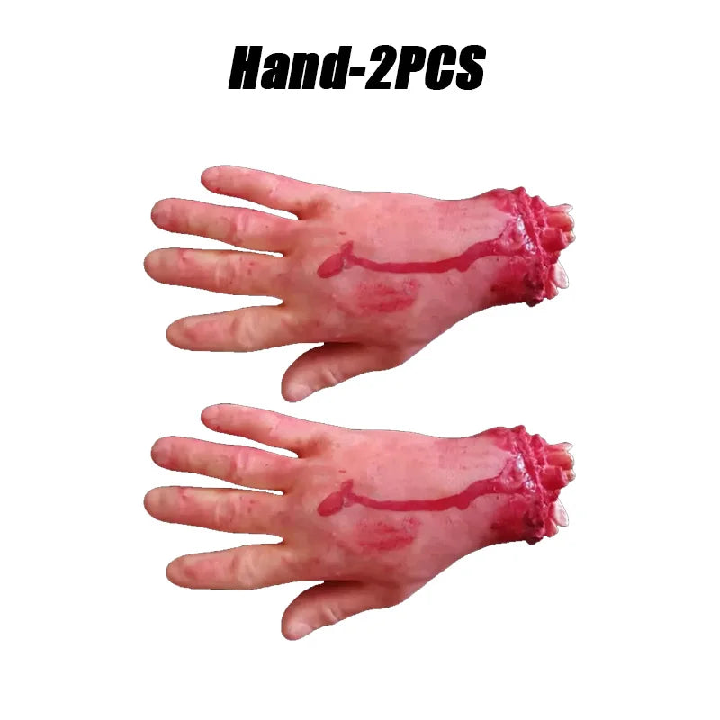 Halloween Body=Parts Scary Plastic Brain Organs Severed Hands Feet