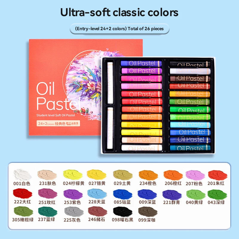 Artist Soft Oil Pastel Set 24/36/48 Colors Professional Painting