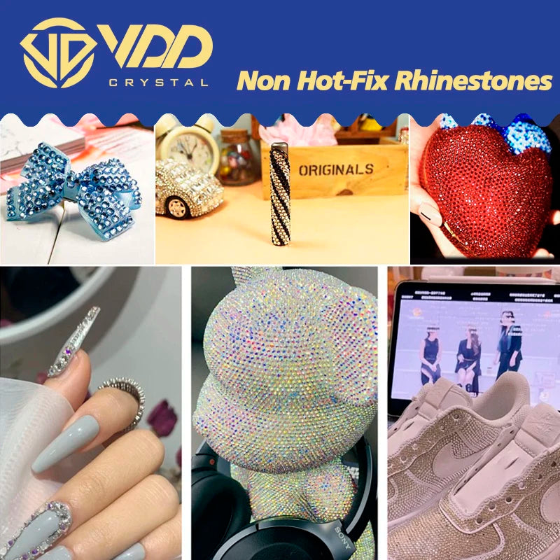 VDD SS4-SS20 Mix Size Clear Crystal FlatBack Rhinestones