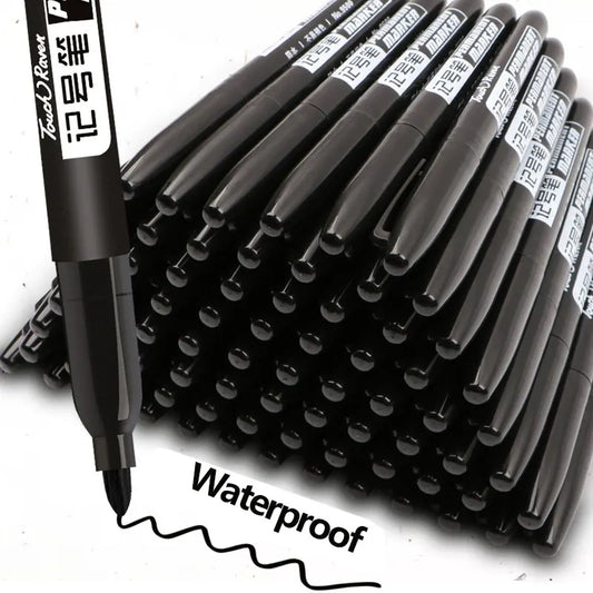 6 PCS Permanent Marker Pen Manga Drawing Markers Black-Blue-Red