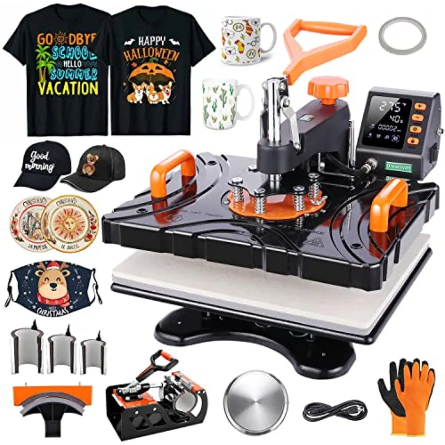 Heat Press Machine Upgraded 8-in-1Machine 12" X 15"