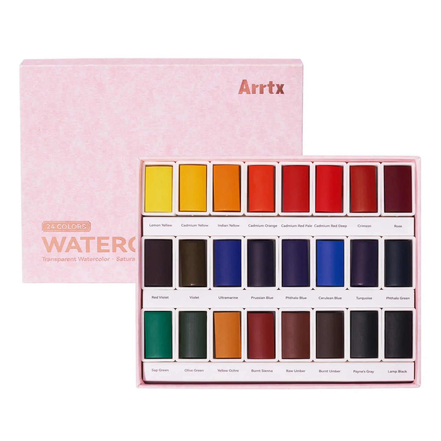 Arrtx Watercolor Paint Set 24 Vivid Colors, Water Colors Paint Set