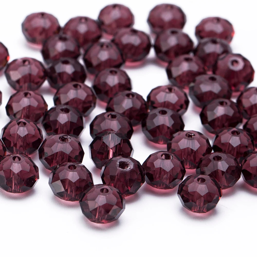 4 6 8 10mm Czech Rondelle Crystal Beads Faceted Glass Beads