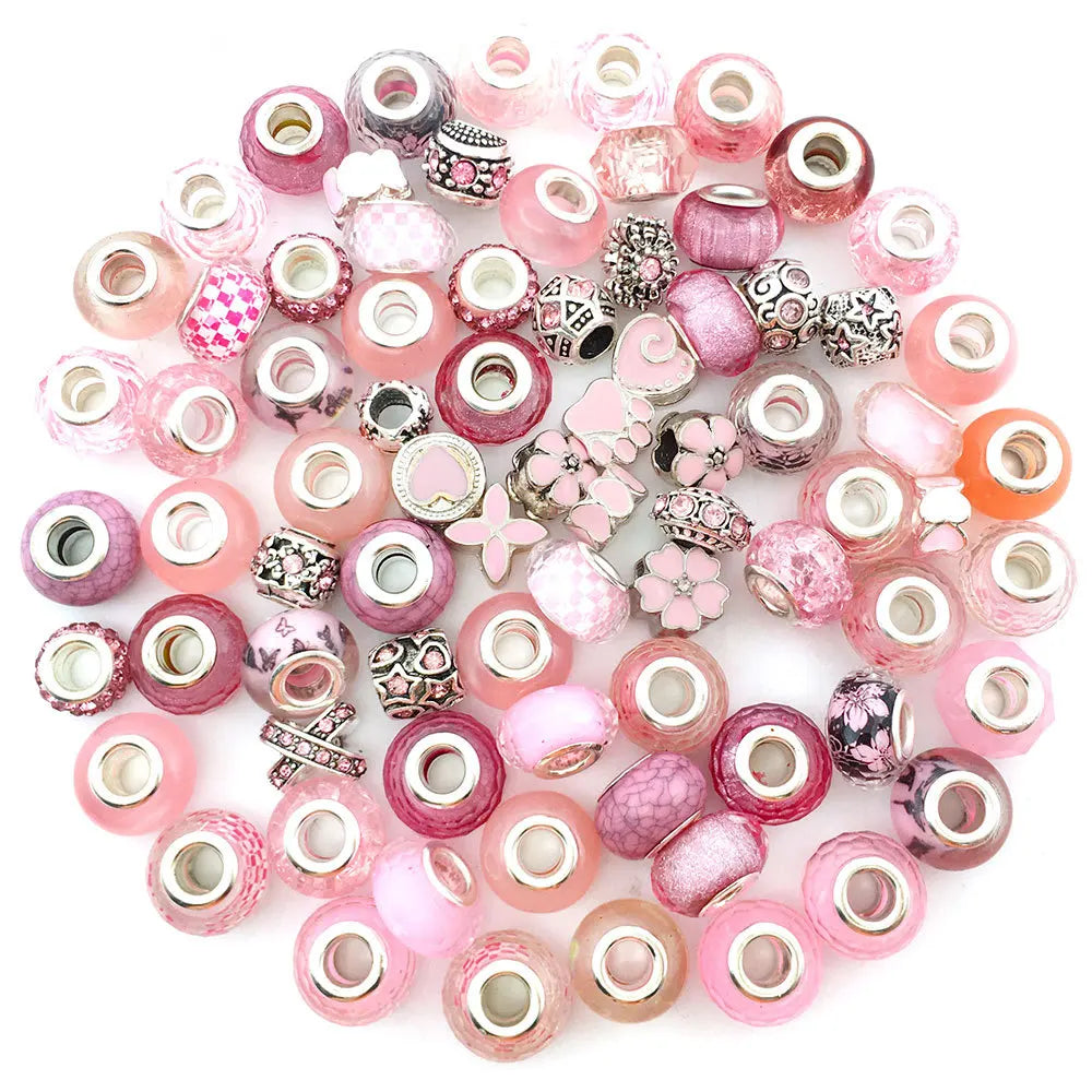 40pcs Various European-style Beads Large-hole Crystal