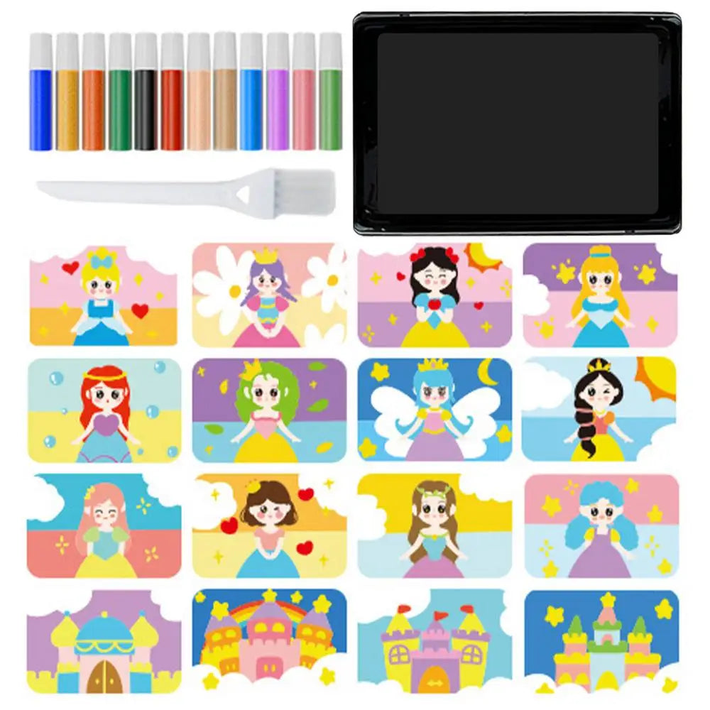 Sand Painting For Kids color Sand Art Pictures Peel And Stick