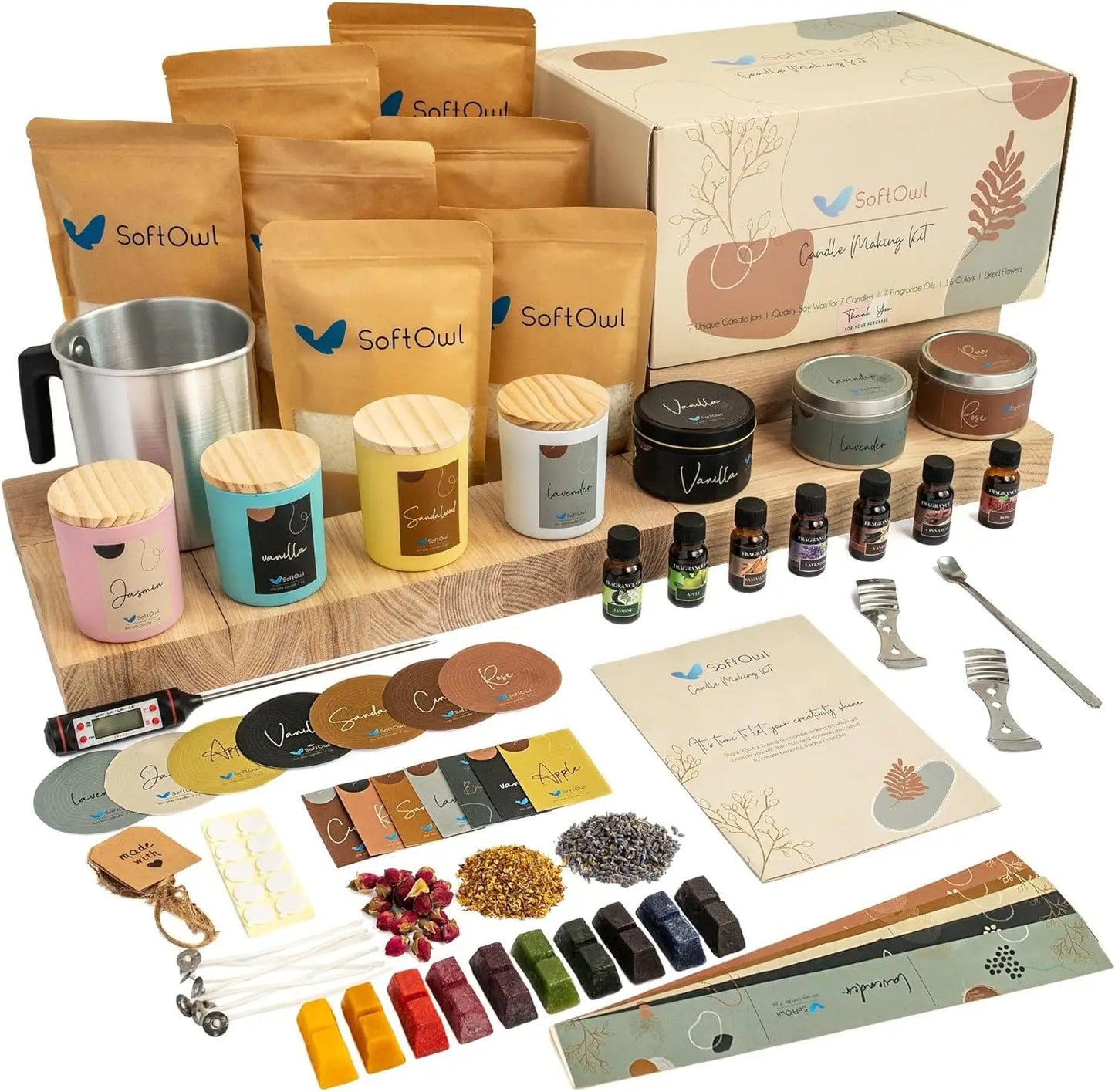 Complete Soy Candle Making Kit with Wax