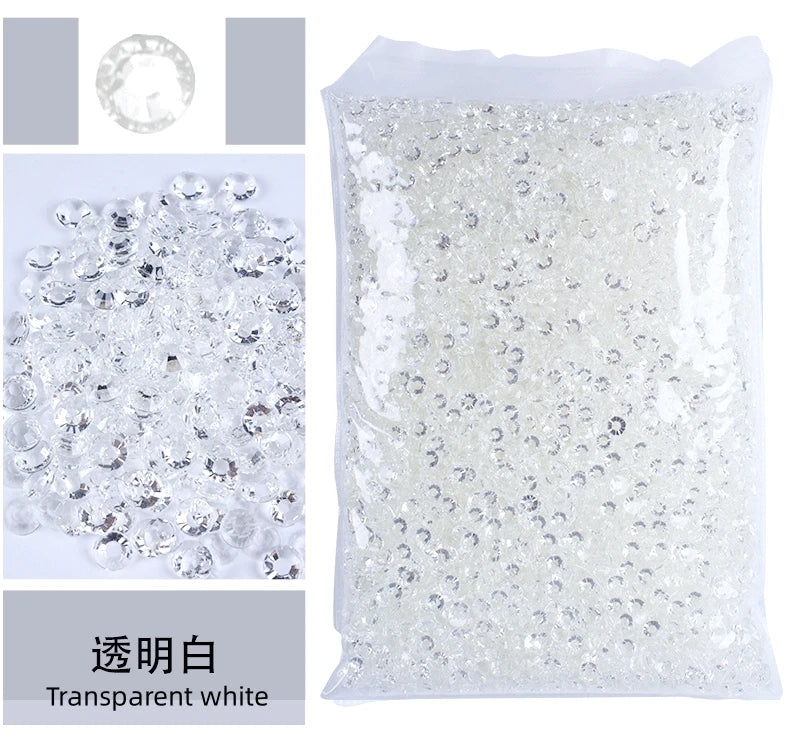 Bulk 2-6mm Jelly AB-Resin Rhinestones Flat Back Crystals