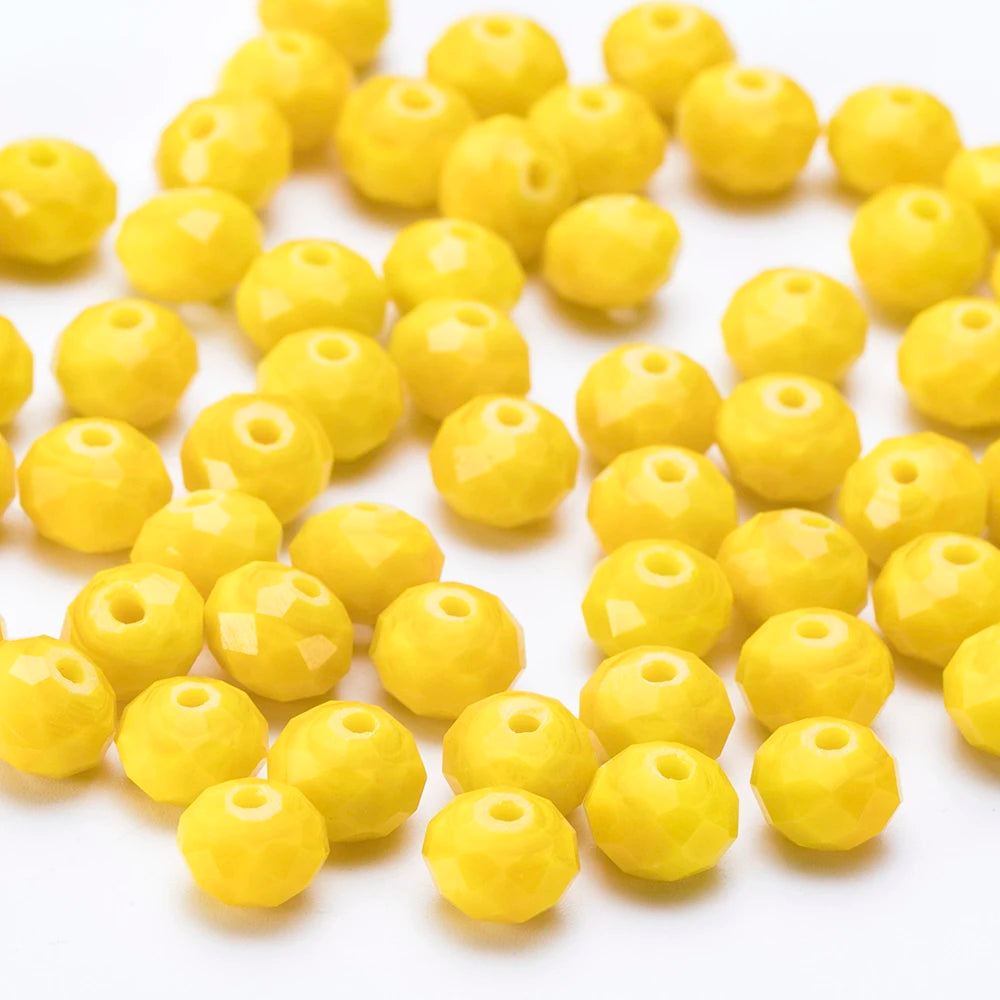4 6 8 10mm Czech Rondelle Crystal Beads Faceted Glass Beads